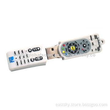 Custom Remote Control USB drive, made of soft PVC material, OEM orders welcomed